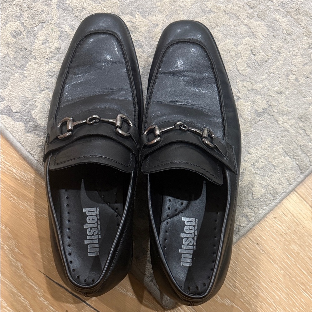 Unlisted by Kenneth Cole Men's Black Leather Loafers